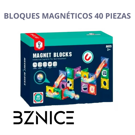 NUEVO JUEGO DE BLOQUES MAGNÉTICOS DE 40 PCS